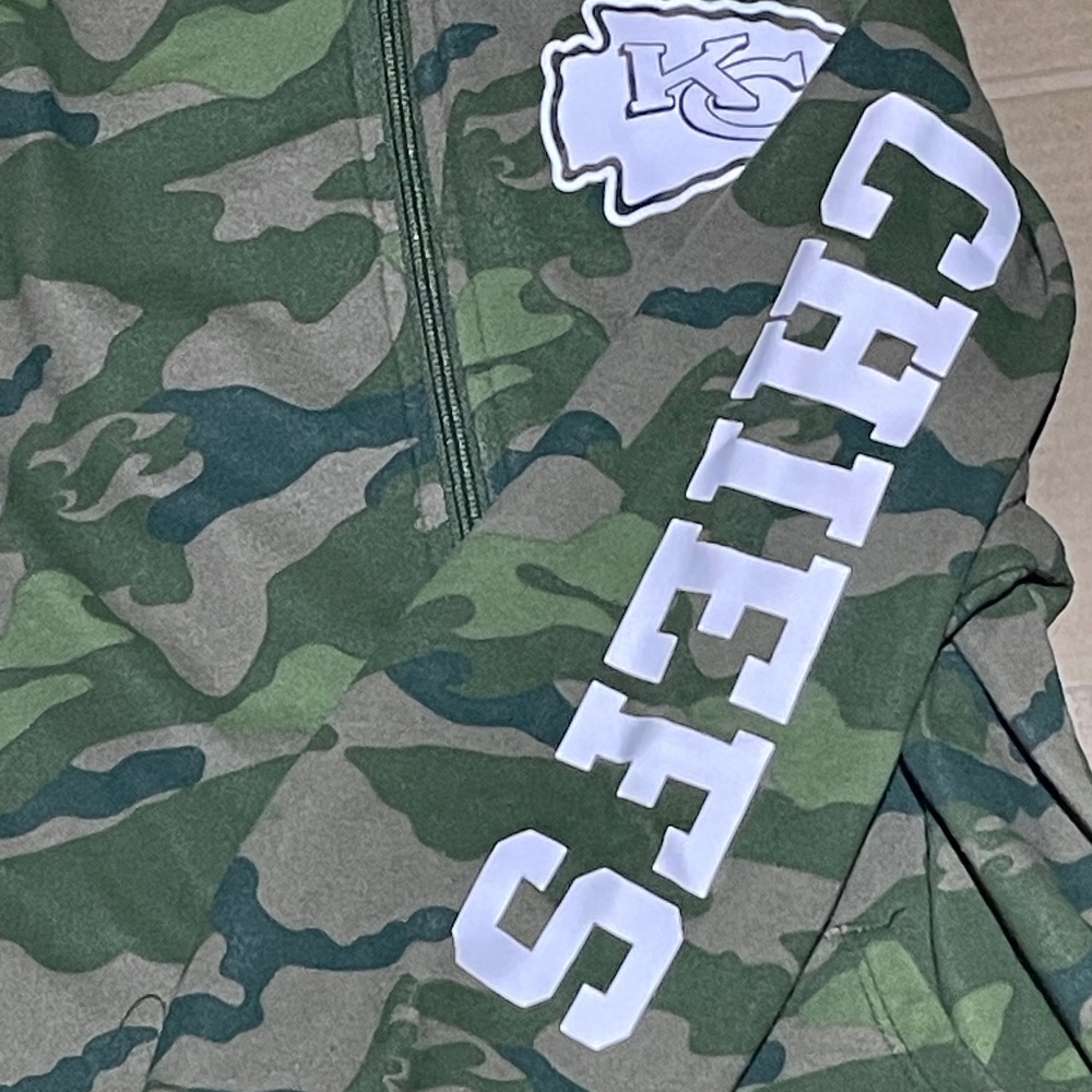 Kansas City Chiefs New Era Hoodie Men's Large Camouflage Full Zip Sweatshirt NFL